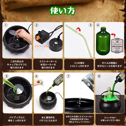 ガイコツの毒風呂ディスプレイ