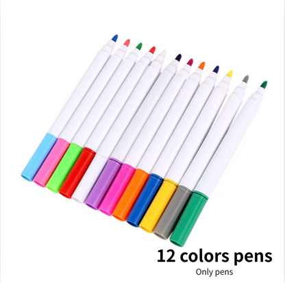 LED Drawing Board Pens [12-Color Pen Set]